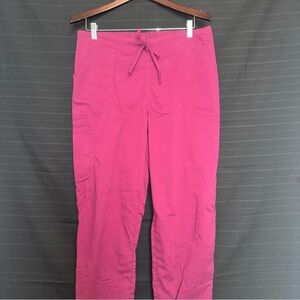 Scrubstar Drawstring Scrub Pants Stretch Drawstring Burgundy Red Size Medium